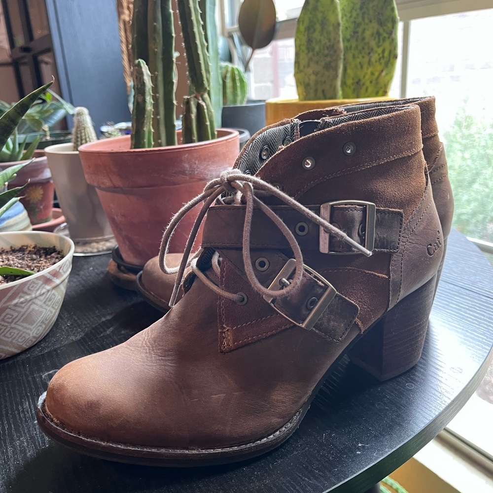 Caterpillar Brown Suede Ankle Boots